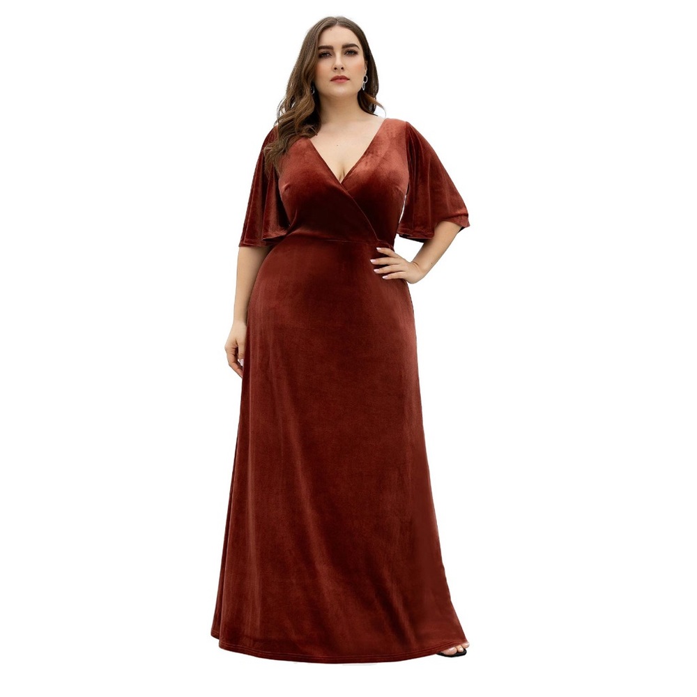 Rust colored Ever Pretty Dress Size 24